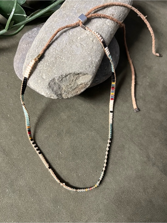 Jewelry - Handmade Multicolor Seed Bead Adjustable choker or long Necklace